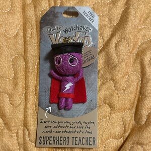 Superhero Teacher Keychain - Purple